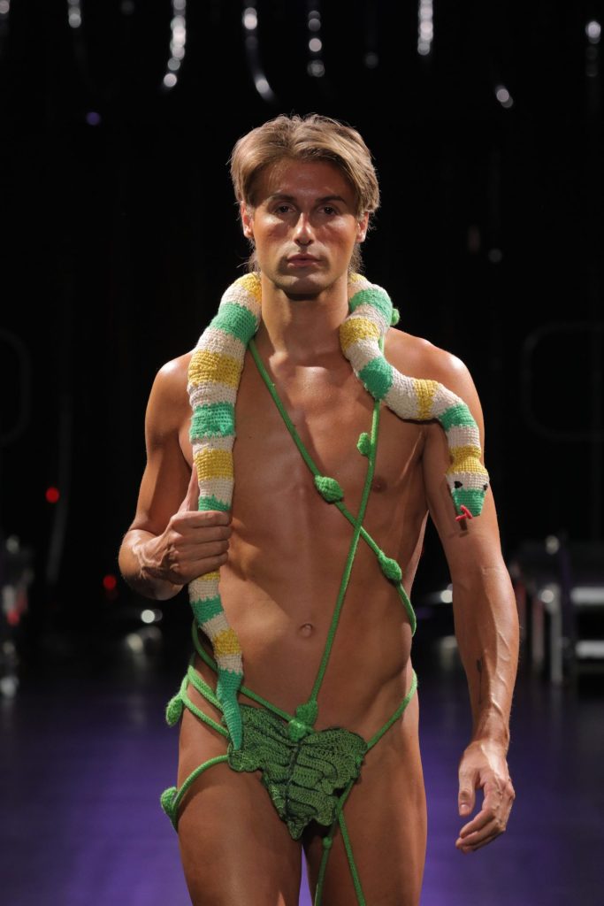 Look 1 Adam Grindr x Rainbow Wool I Wool Survive Designed by Michael Schmidt