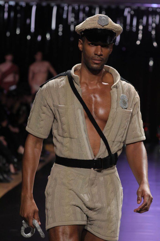 Look 12 Cop Grindr x Rainbow Wool I Wool Survive Designed by Michael Schmidt