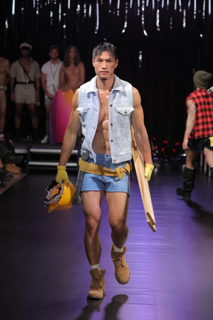 Look 19 Lumberjack Grindr x Rainbow Wool I Wool Survive Designed by Michael Schmidt