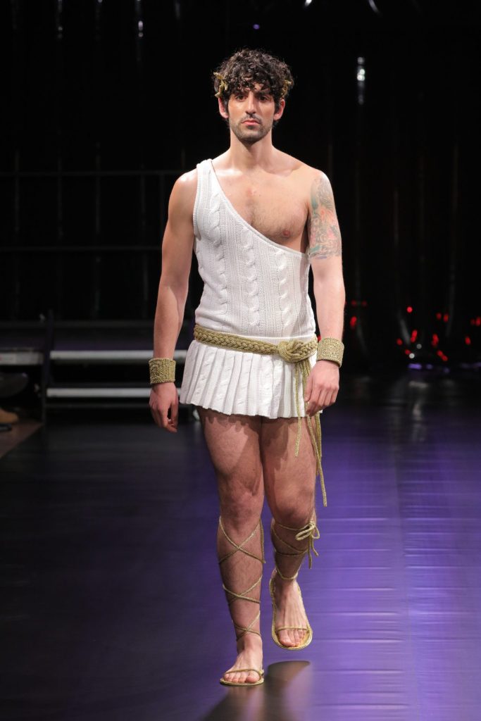 Look 2 Greco Roman Grindr x Rainbow Wool I Wool Survive Designed by Michael Schmidt