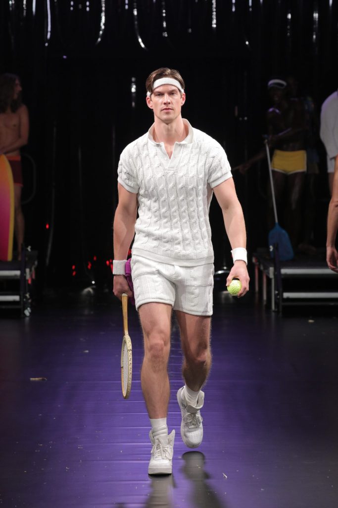 Look 27 Tennis Pro Grindr x Rainbow Wool I Wool Survive Designed by Michael Schmidt